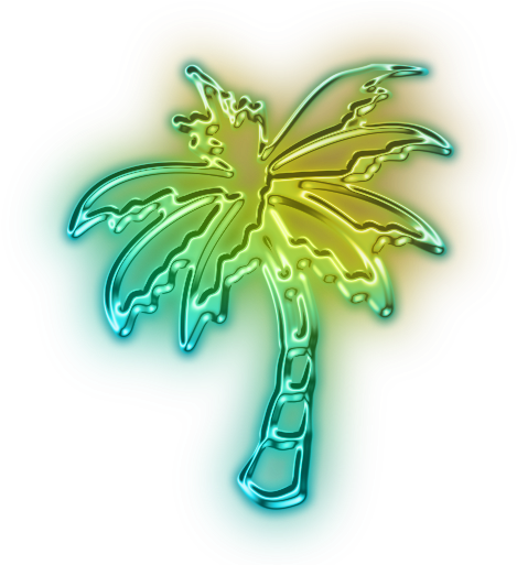 Palm Tree Clipart Neon - Neon Palm Tree Png (512x512)