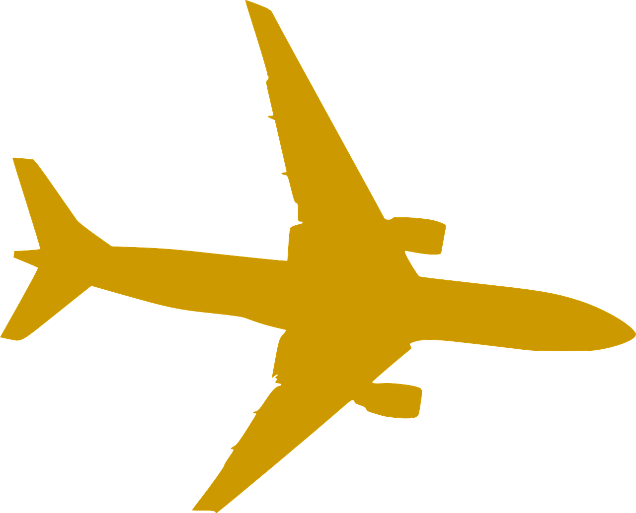 Airplane Silhouette Clip Art - Dental Tourism (1280x1034)