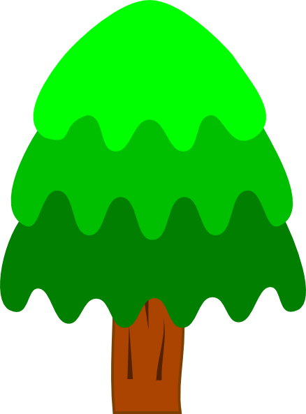 Layer Green Tree - Portable Network Graphics (438x593)
