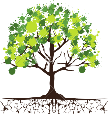 Eco Green Trees Icon - Tree With Roots And Leaves (550x550)