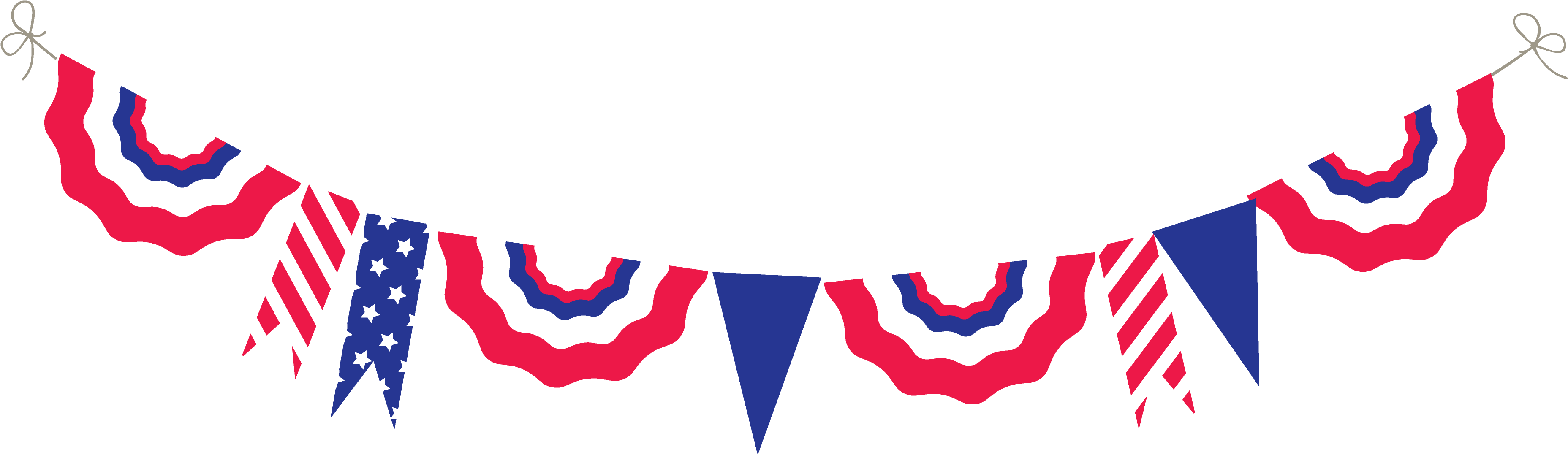 Fourth Of July Fourth Free 4th Clipart Independence - 4th Of July Clipart Transparent (3791x1146)