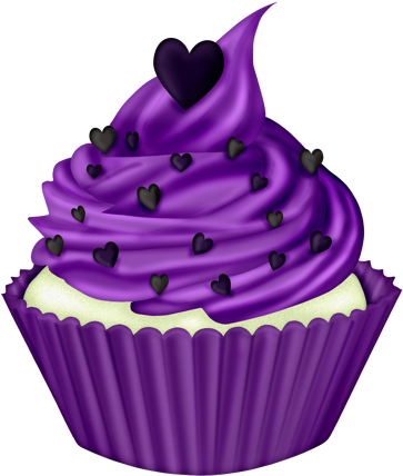 Coolest Cupcakes Clipart Cupcake Clip Art Cupcake Clipart - Purple Cupcake Png (379x447)