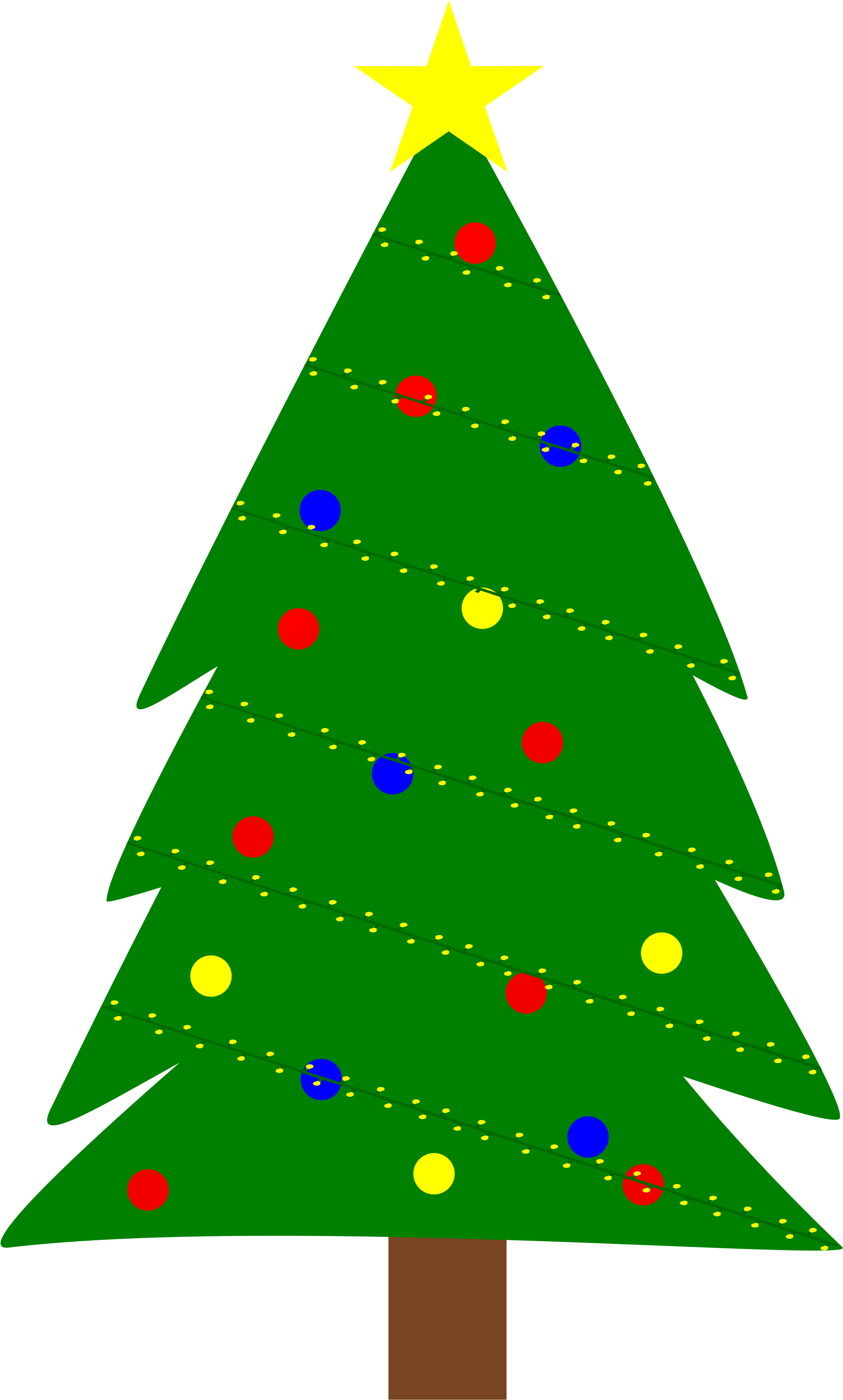 This Free Icons Png Design Of Christmas Tree With Lights - Christmas Tree (2400x3394)