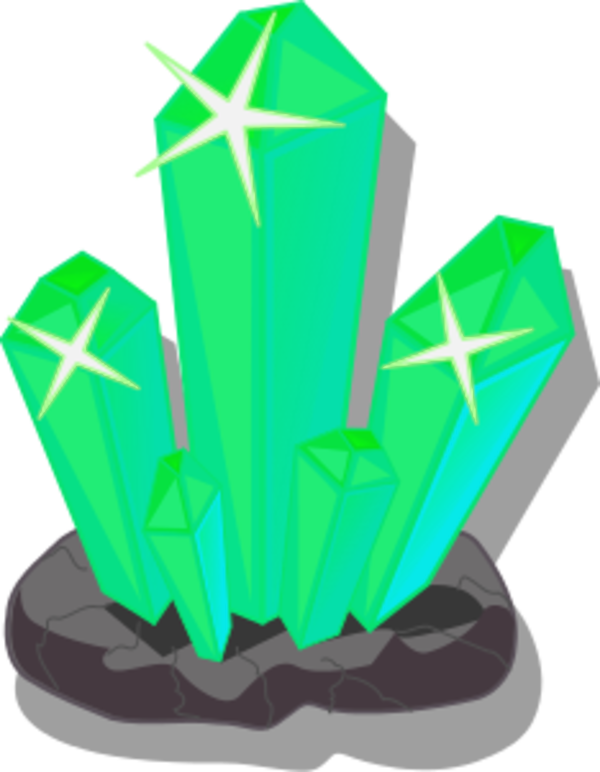 Crystals Clipart Green - Powerpoint Template Crystal (600x772)