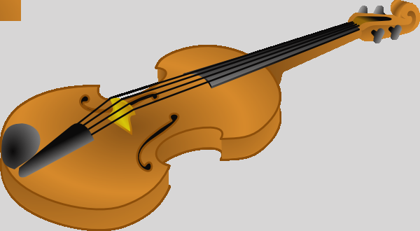 Brown Violin Clip Art At Clker Animated Violin Clipart - Violin Clipart (600x330)