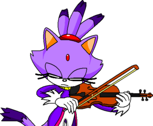 Blaze Playing Violin 2 By Ninsemidmarvel - Cartoon (517x427)