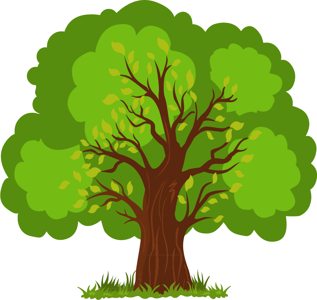 Euclidean Vector Tree Vector Hand Painted Lush Tree - Tree Vector Png Illustration (1108x1051)