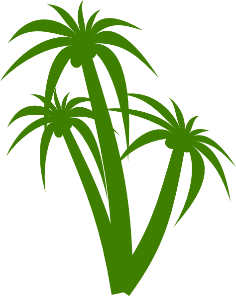 Palm Tree Clipart Green - Palm Tree Clip Art (474x596)