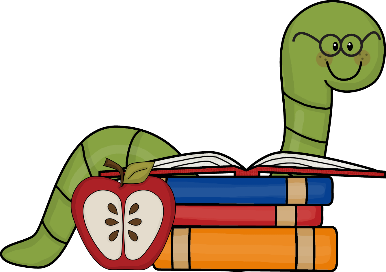 Book Worm Clip Art - Bookworm (1337x942)