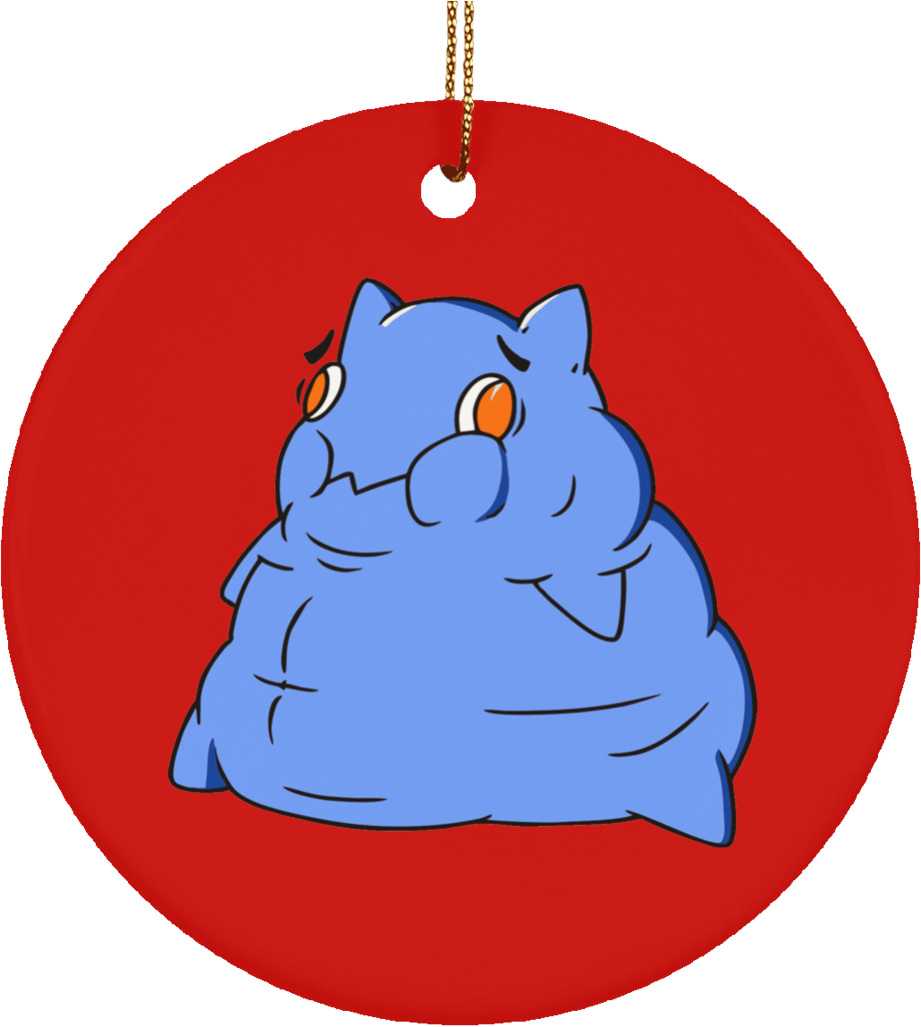 Graves Disease Monster Ceramic Circle Ornament - Portrait Of A Man (1155x1155)