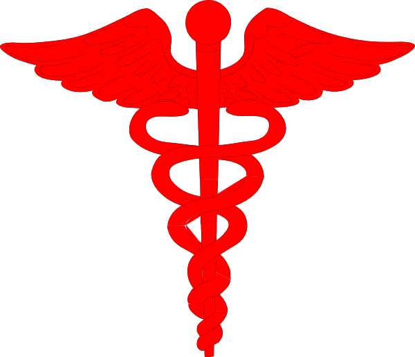 Clipart Of Doctor, Doctor Sign And Doctor Chart - Staff Of Asclepius Red (600x517)