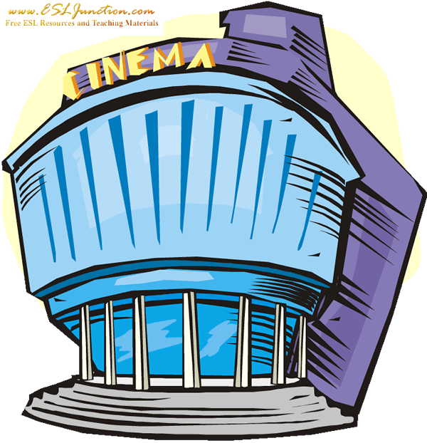 Movie Theater Building Clipart - Go To The Cinema (600x622)