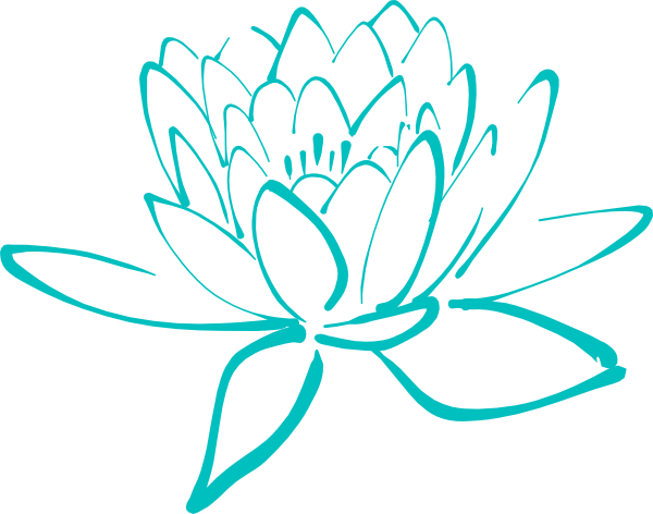 Blue Lotus Clip Art At Clker Com Vector Clip Art Online - Lotus Flower Clipart (600x472)