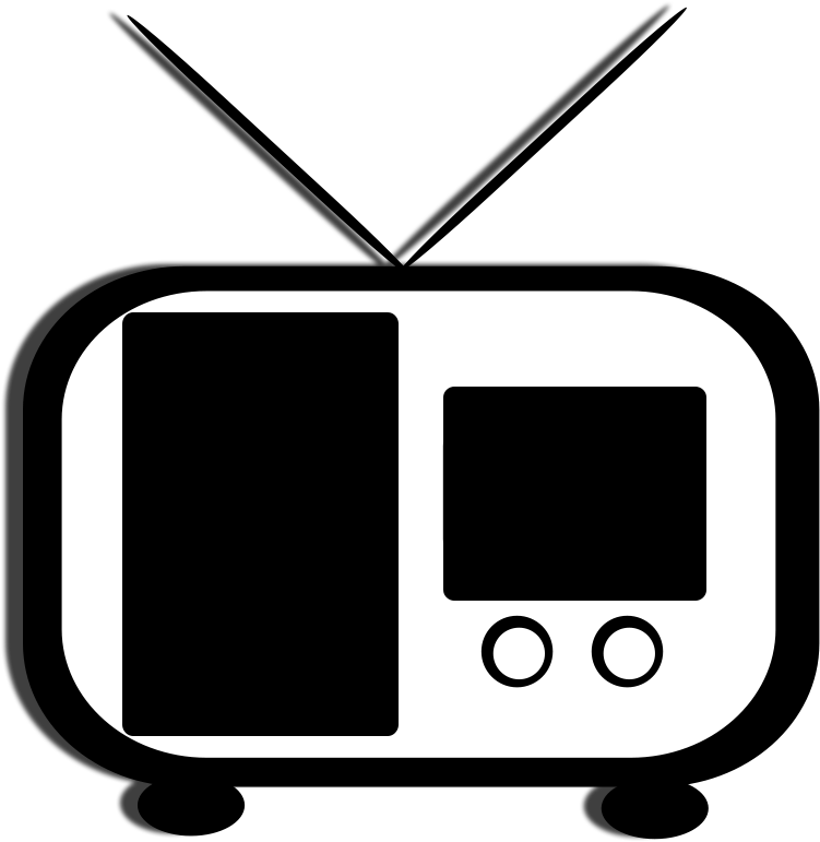 Radio Clipart Black And White (783x800)