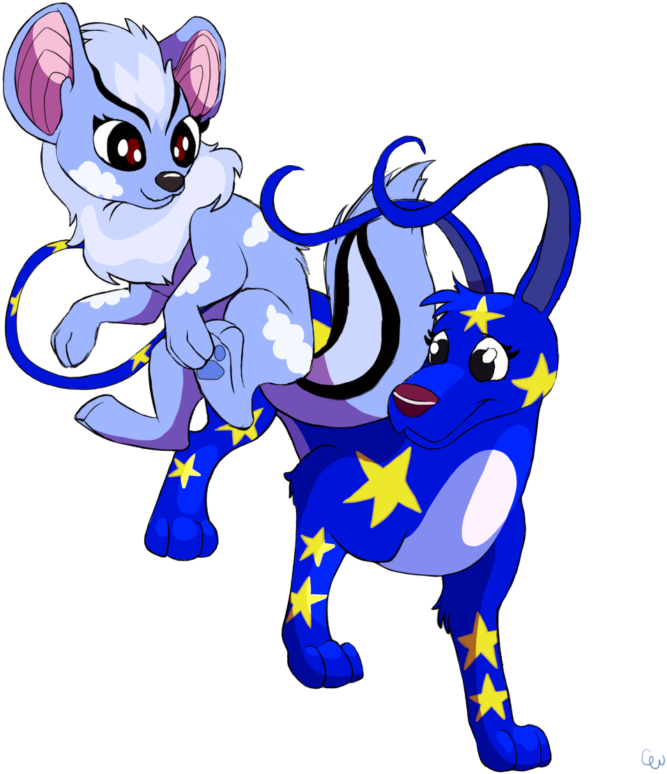 I Got My Dream Neopets So I Had To Draw Them - Cartoon (1200x1200)