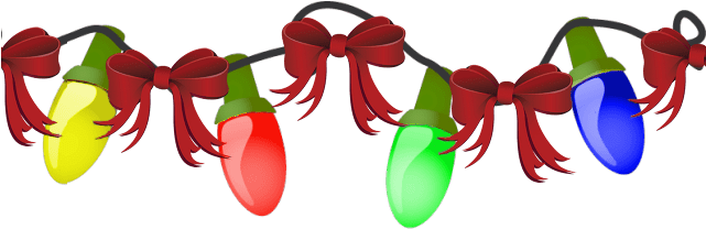 Christmas Lights Garland Clipart 3 By Ryan - Christmas Lights Animated (641x208)
