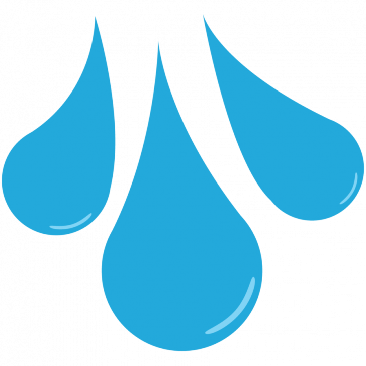 Raindrop Template Printable Clip Art Library Responsive - Rain Drops Clipart Transparent (728x728)