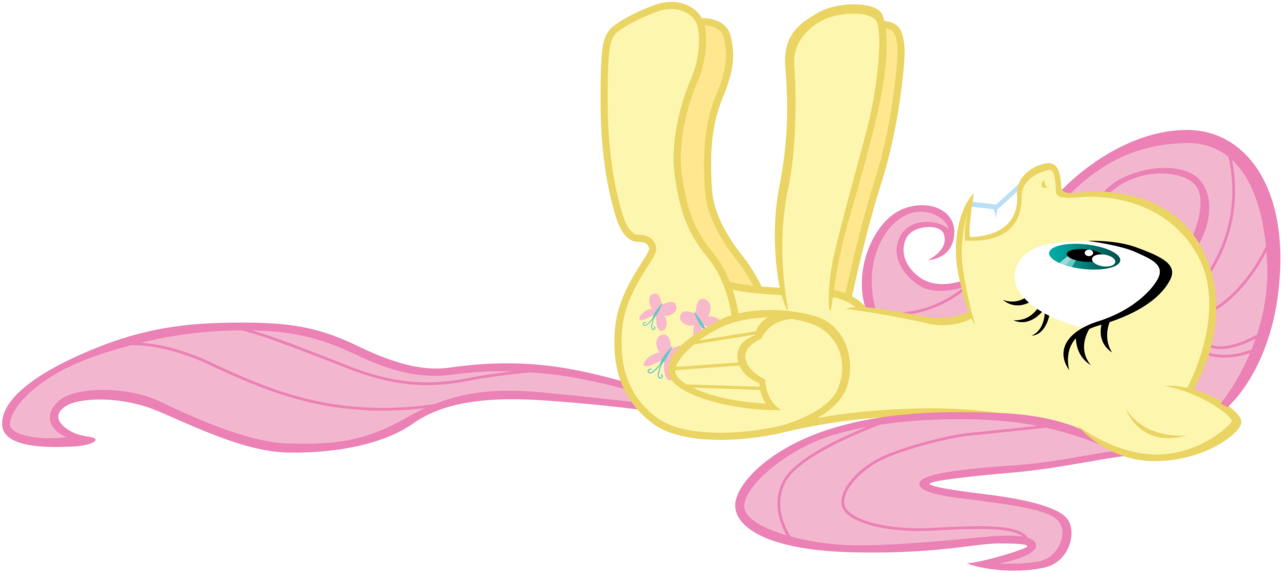 Fluttershy On Her Back By Tardifice - Fluttershy On Her Back (1309x611)
