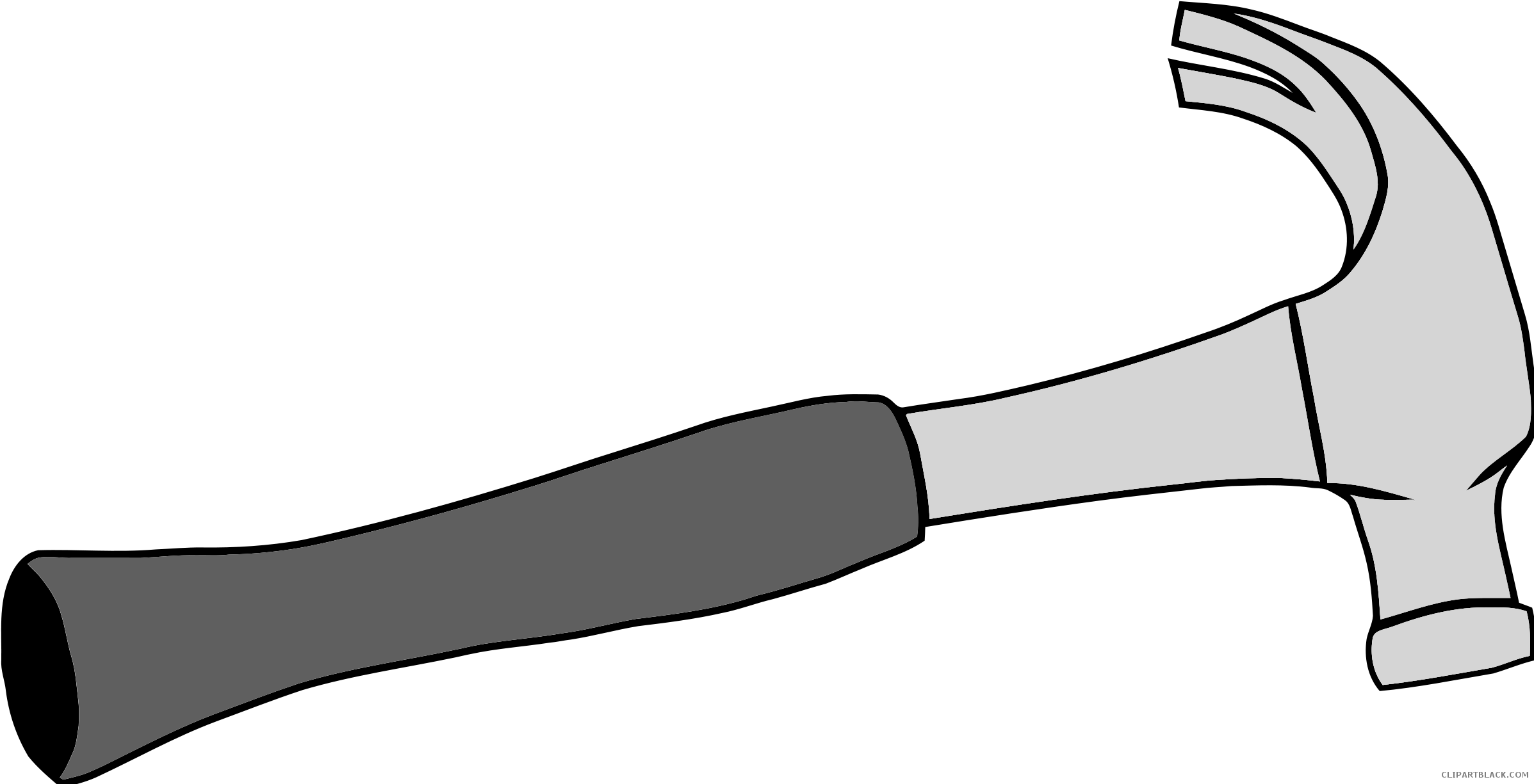 Hammer Tools Free Black White Clipart Images Clipartblack - Claw Hammer Clipart (2400x1231)