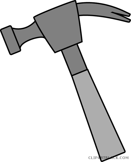 Hammer Tools Free Black White Clipart Images Clipartblack - Clip Art (444x550)