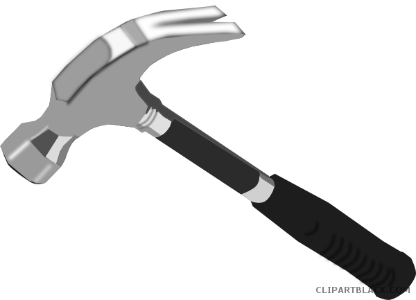 Hammer Tools Free Black White Clipart Images Clipartblack - Hammer Clip Art Free (600x433)