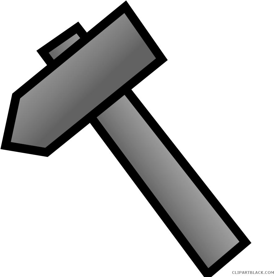 Hammer Tools Free Black White Clipart Images Clipartblack - Hammer (900x900)