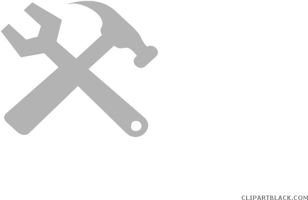 Hammer Silhouette Tools Free Black White Clipart Images - Hammer And Wrench Icon (700x525)