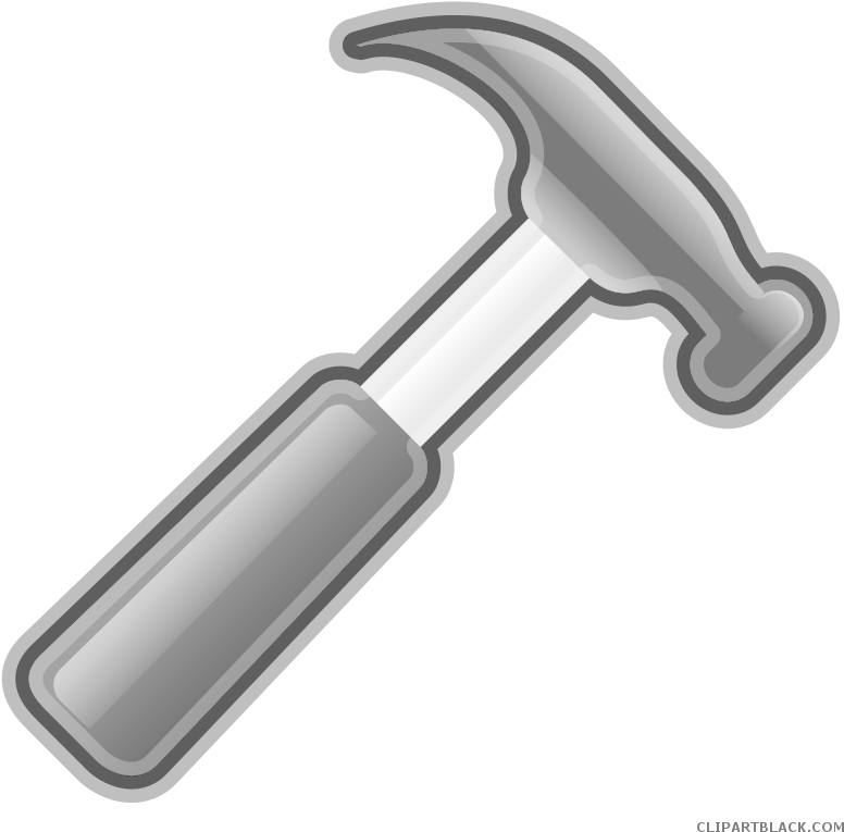 Hammer Tools Free Black White Clipart Images Clipartblack - Hammer Clip Art (800x800)