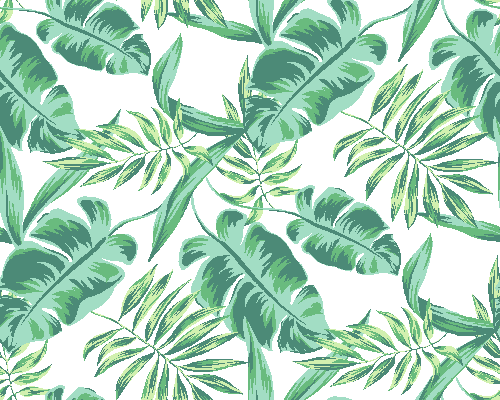 Jungle Leaves Clip Art Arrow - Jungle Leaves Clip Art (500x400)