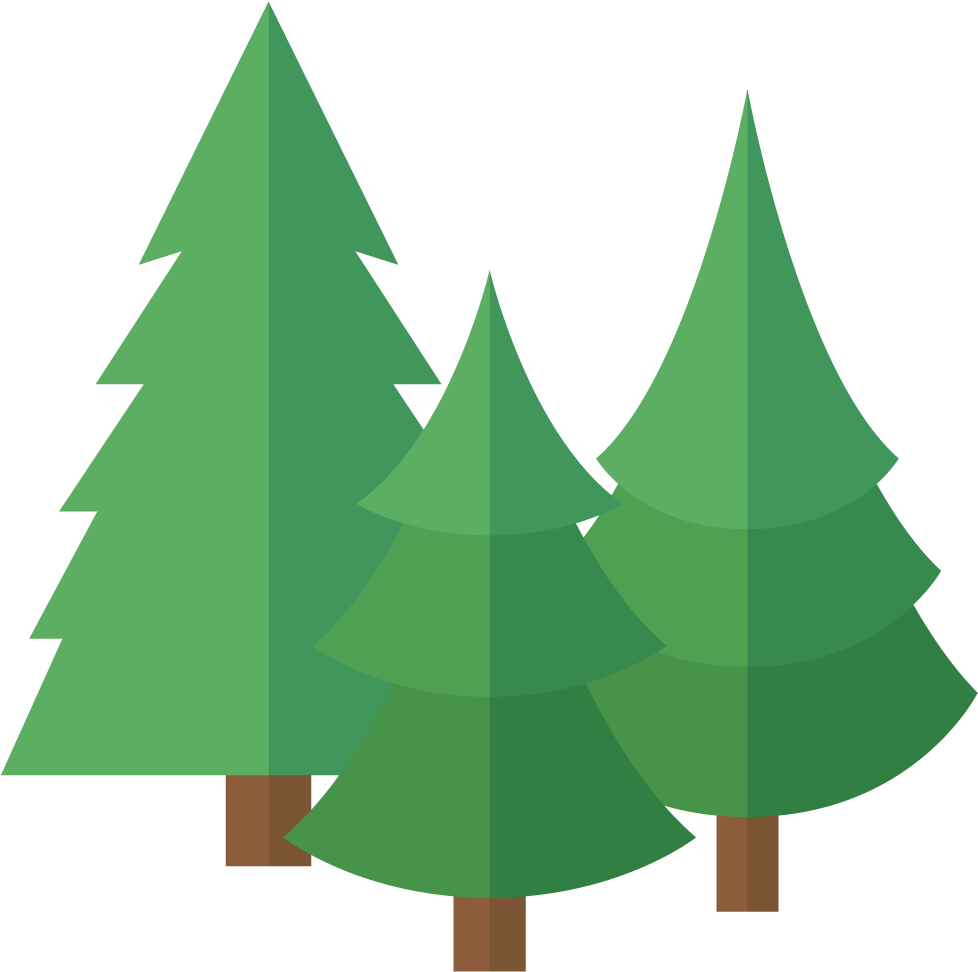 Cartoon Trees - Flat Pine Tree Png (1062x1075)