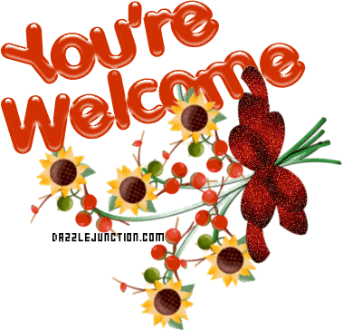Flower Clipart - Flower Animations - You Welcome Quotes - (379x365) Png  Clipart Download