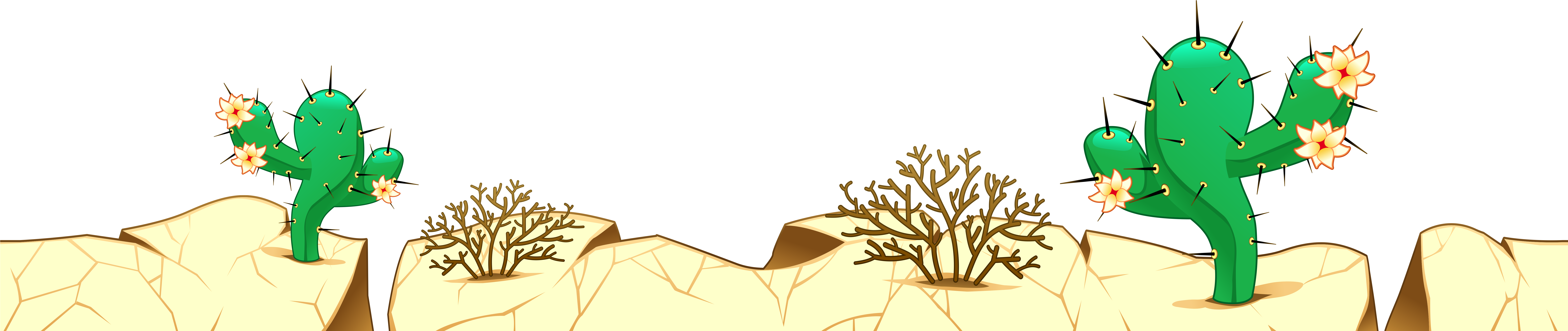 In The Desert Clipart Transparent - Desert Clipart Png (9479x2192)
