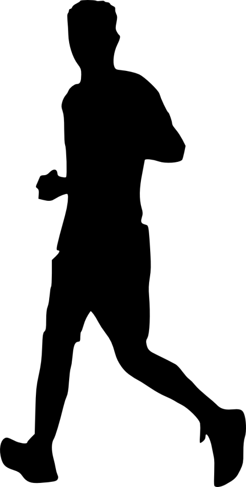 Free Png Man Running Silhouette Png Images Transparent - Transparent Background Sillhouette Running (480x948)
