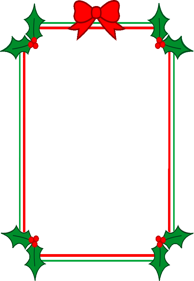 Santa Clipart Border - Margenes Para Cuadernos De Navidad (642x930)