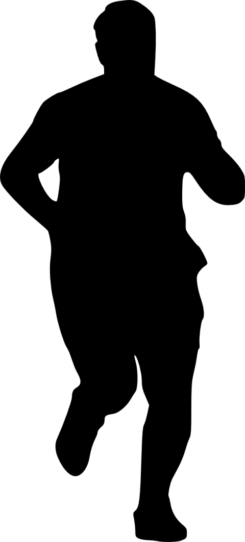 Free Png Man Running Silhouette Png Images Transparent - Outline Of Halloween Cat (480x1062)