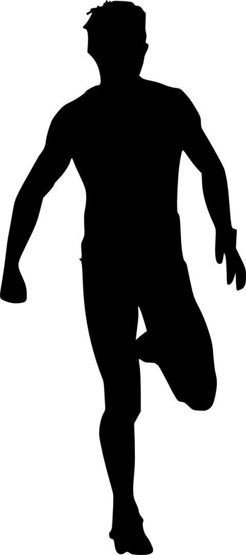 Free Png Man Running Silhouette Png Images Transparent - Portable Network Graphics (480x1083)