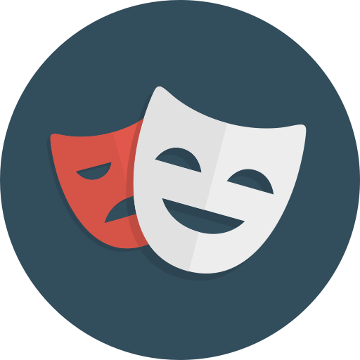 Comedy, Drama, Happy, Masks, Sad, Theatre Icon - Drama Icon (582x582)