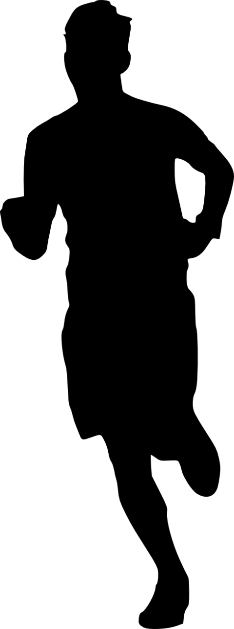Free Png Man Running Silhouette Png Images Transparent - Nba Logo Silhouette (480x1288)