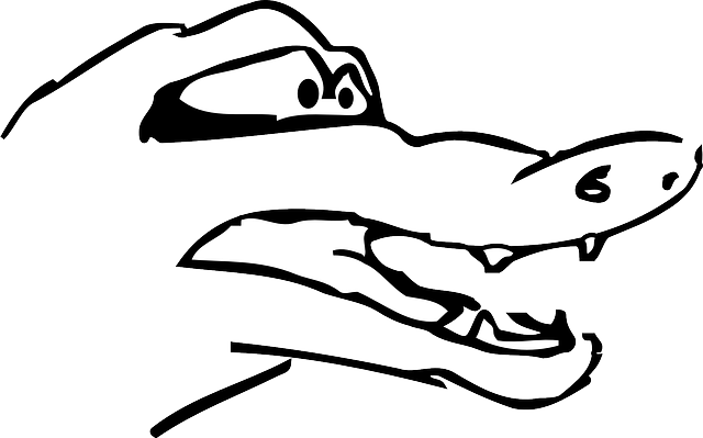 Alligator Drawing, Mouth, Sad, Teeth, Alligator - Gambar Animasi Kepala Buaya (640x399)