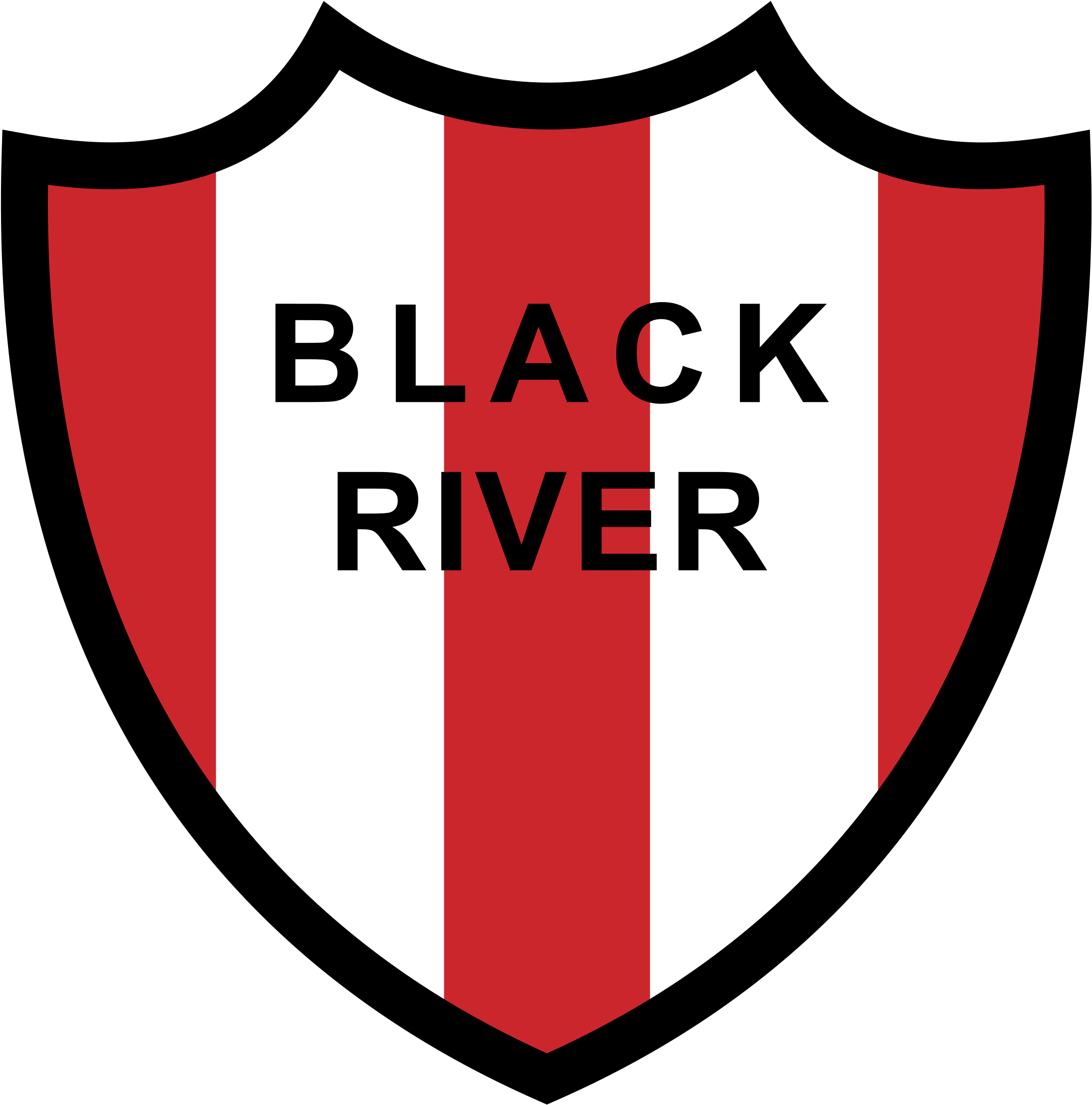 Club Black River De Gualeguaychu Logo Logo Black And - Emblem (2400x2400)