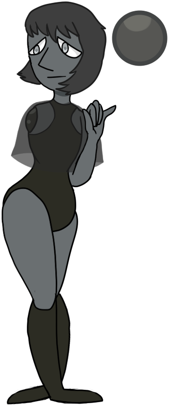 Black Pearl By River-beast - Cartoon (346x829)