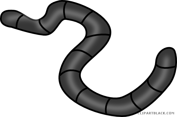 Worm Animal Free Black White Clipart Images Clipartblack - Lombriz Roja Californiana Animada (600x395)