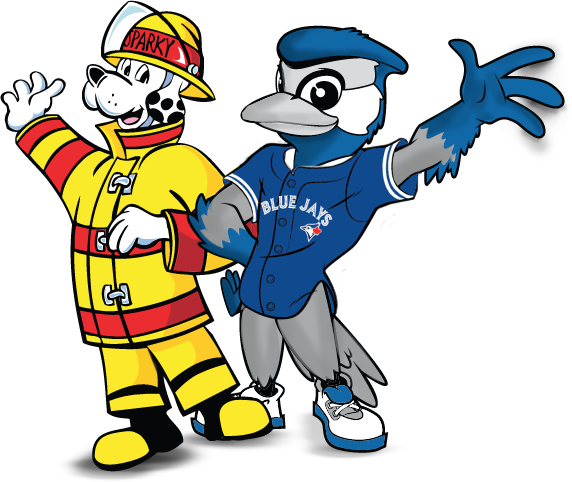Blue Jay Clipart Mascot - Sparky The Fire Dog (572x482)
