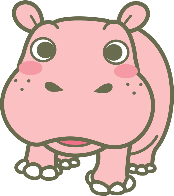 Juniors - Hippo Png Cartoon (594x670)