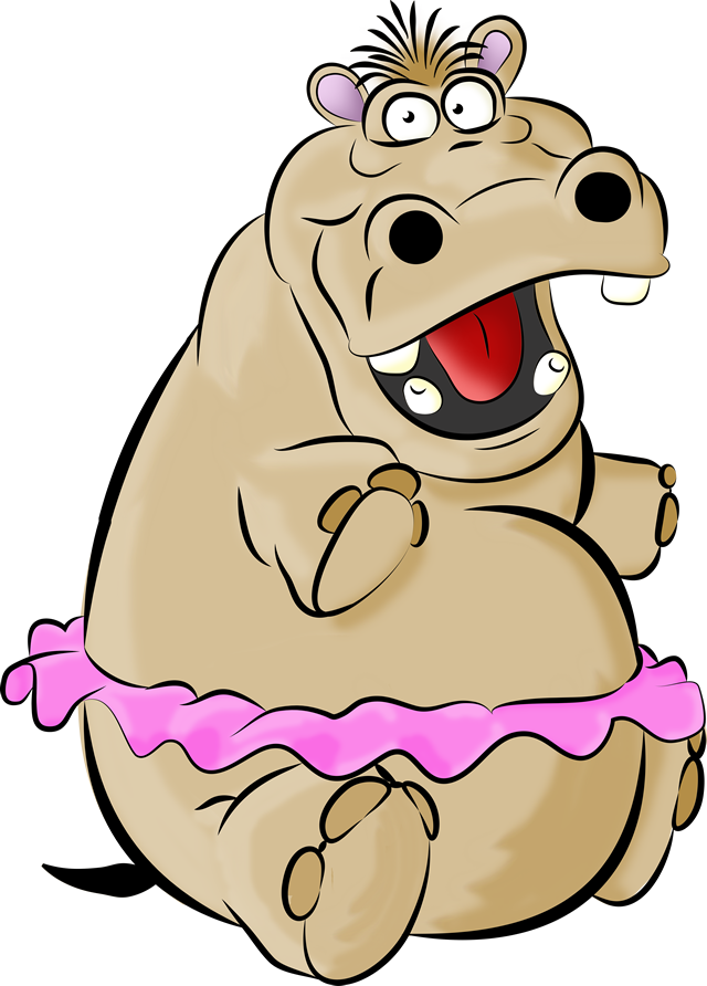 Lightly From The Ledge - Hippo In A Tutu (640x892)