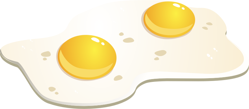 Free Two Fried Eggs Clip Art - Omelette (800x350)