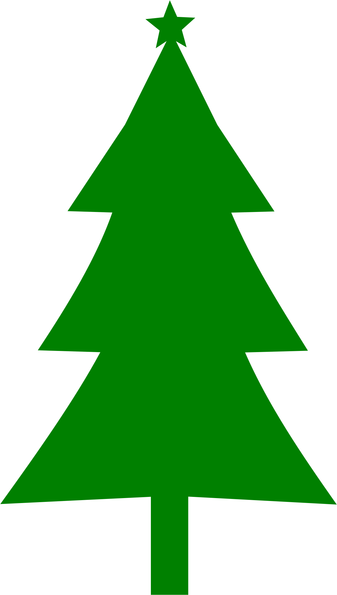 Clip Art Christmas Tree Silhouette Sillhouette At Clker - Christmas Tree Silhouette Clip Art (1697x2400)