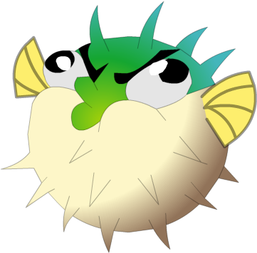 Pufferfish - Puffer Fish Cartoon Png (386x381)