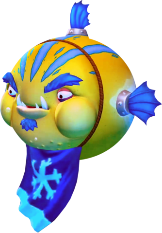 Artwork Of Fugu The Frightening - Donkey Kong Tropical Freeze Fugu (334x479)