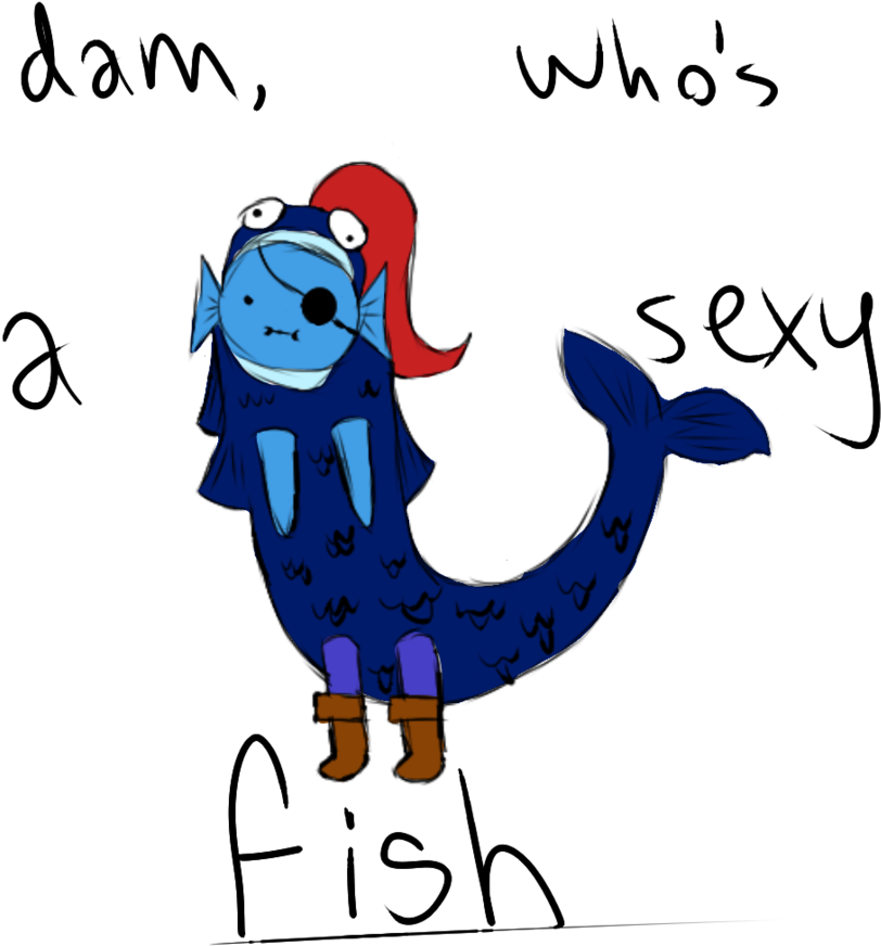 Dam Whos A Sexy Fish By Firederpducky - Cartoon (894x894)